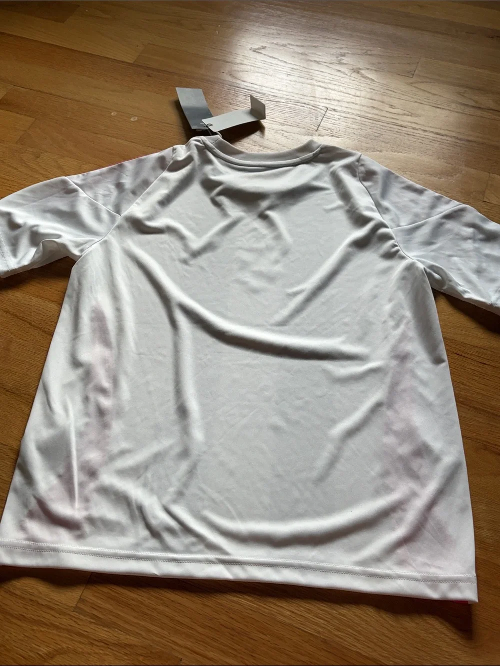Messi Adidas White Soccer Jersey with Black Stripes & Pink Accents, YM New
